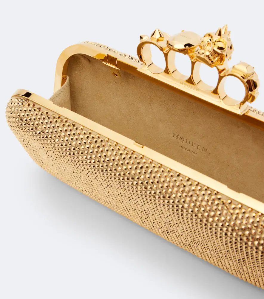 Alexander McQueen Knuckle embellished leather clutch | Thumbnail 3 Alexander McQueen Knuckle embellished leather clutch | Thumbnail 3