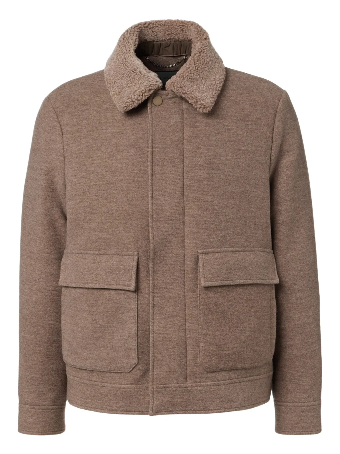 Shearling-trimmed wool and cashmere jacket Shearling-trimmed wool and cashmere jacket