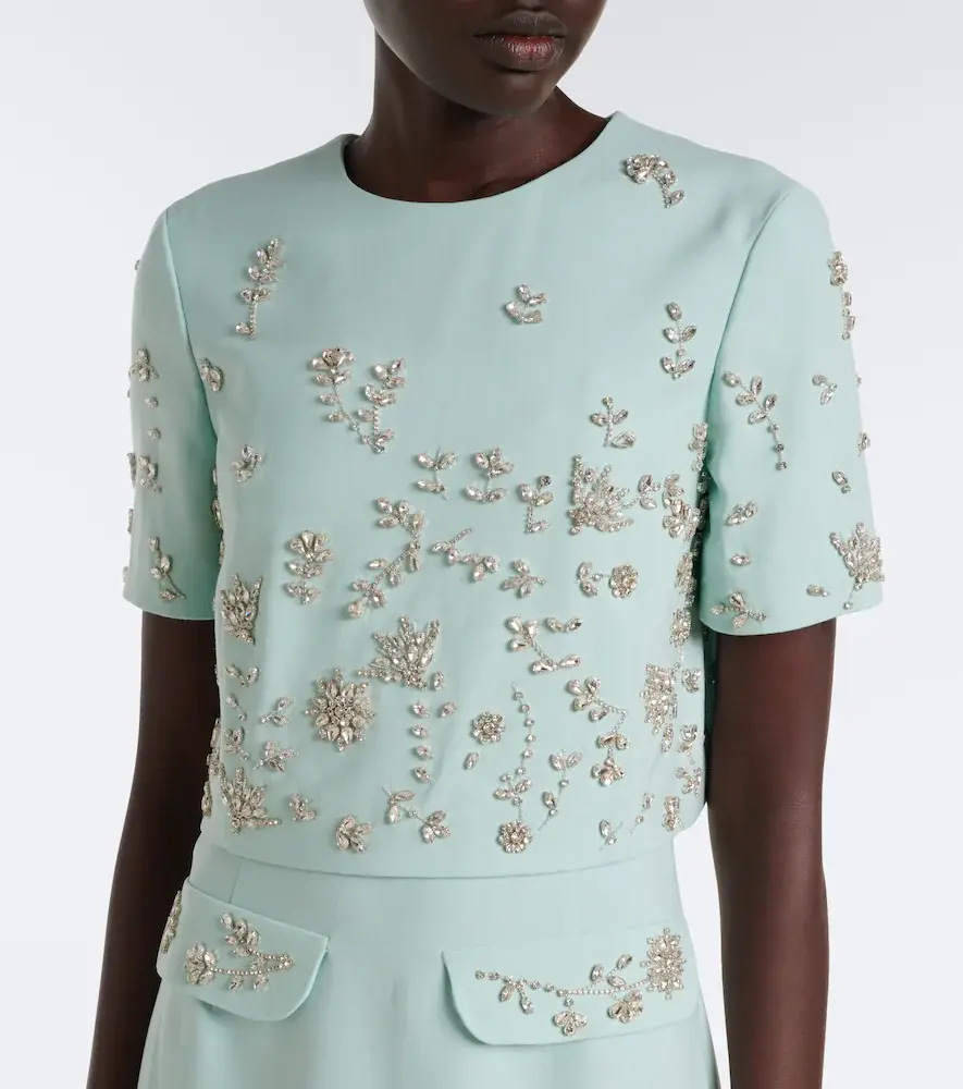 Oscar de la Renta Embellished wool-blend bustier gown | Thumbnail 4 Oscar de la Renta Embellished wool-blend bustier gown | Thumbnail 4