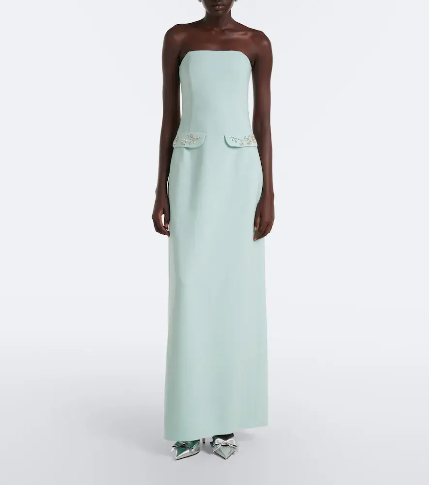 Oscar de la Renta Embellished wool-blend bustier gown | Thumbnail 8 Oscar de la Renta Embellished wool-blend bustier gown | Thumbnail 8