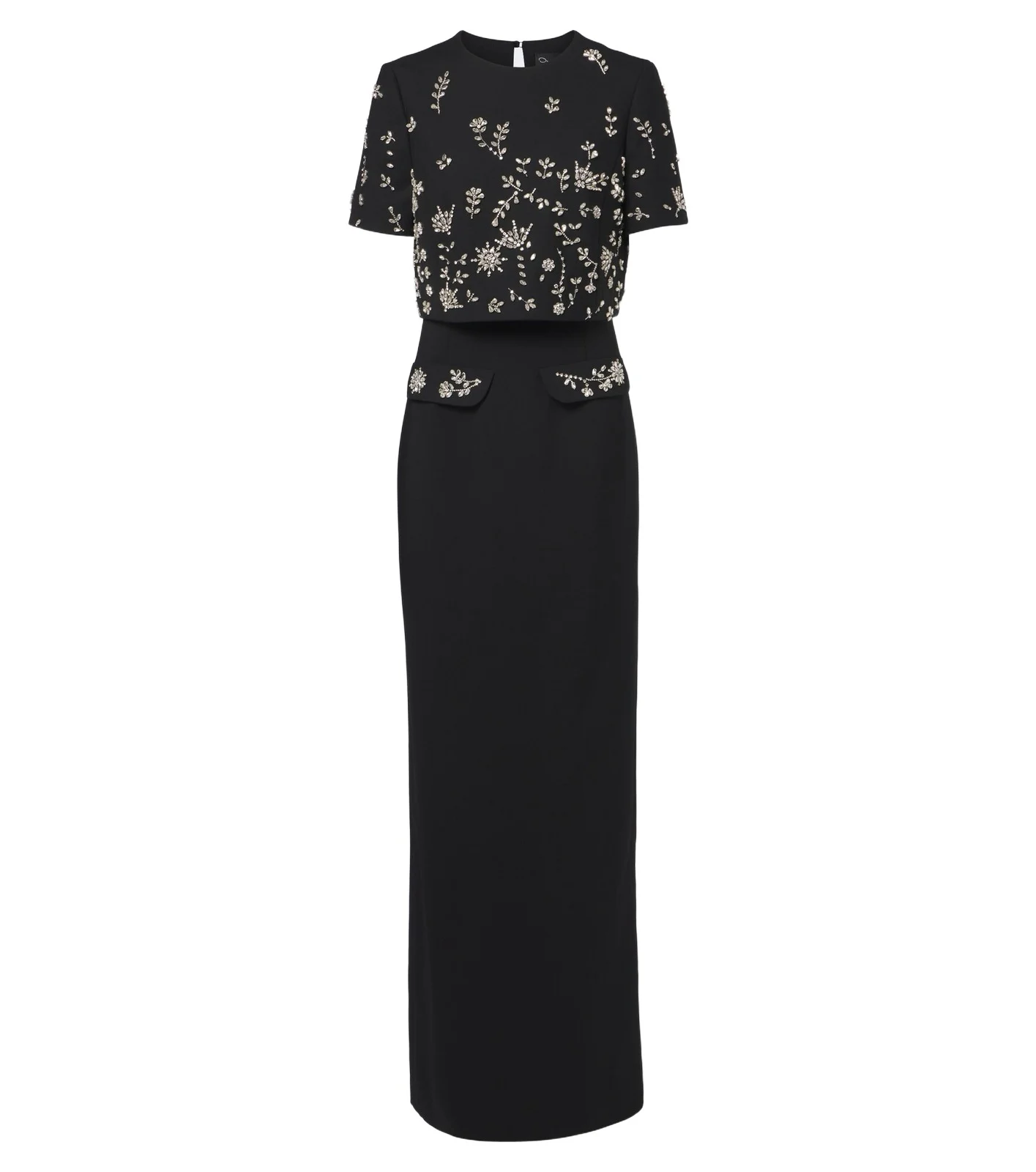 Embellished wool-blend bustier gown Embellished wool-blend bustier gown