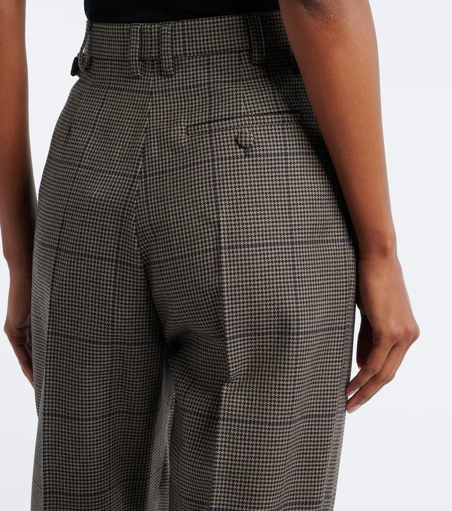 Mugler Checked wool straight pants | Thumbnail 4 Mugler Checked wool straight pants | Thumbnail 4