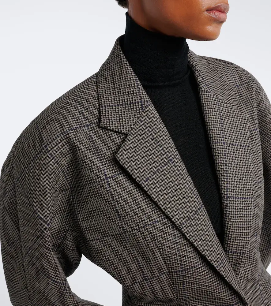 Mugler Checked oversized wool jacket | Thumbnail 4 Mugler Checked oversized wool jacket | Thumbnail 4