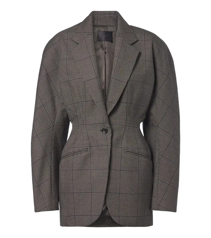 Mugler Checked oversized wool jacket | Image 1 Mugler Checked oversized wool jacket | Image 1