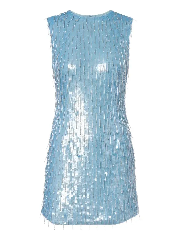 Calypso embellished tulle minidress