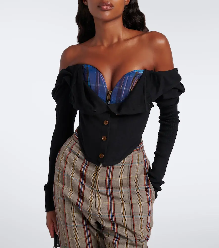 Vivienne Westwood Bea knitted cotton and cashmere cardigan | Thumbnail 2 Vivienne Westwood Bea knitted cotton and cashmere cardigan | Thumbnail 2