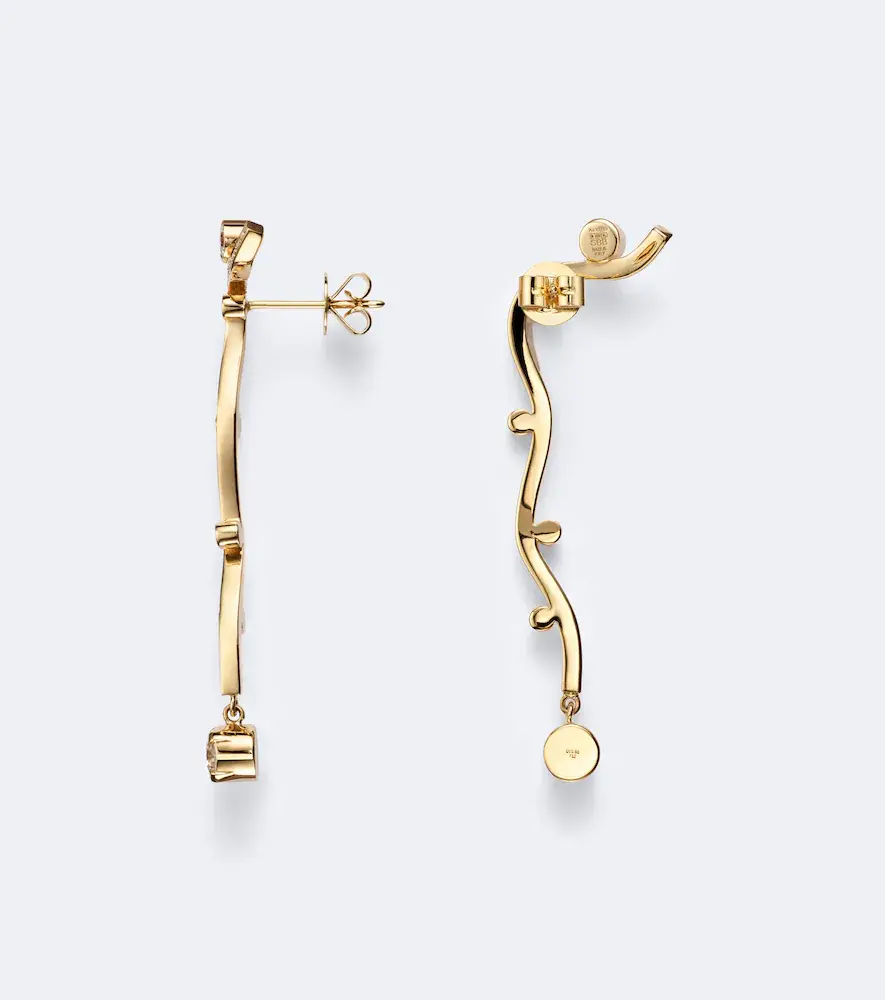 Sophie Bille Brahe Grand Ocean Etoile 18kt gold earrings with diamonds | Thumbnail 2 Sophie Bille Brahe Grand Ocean Etoile 18kt gold earrings with diamonds | Thumbnail 2