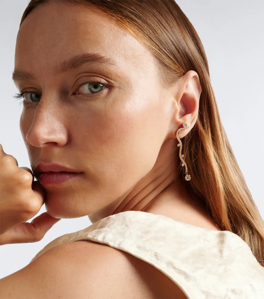 Sophie Bille Brahe Grand Ocean Etoile 18kt gold earrings with diamonds | Thumbnail 3 Sophie Bille Brahe Grand Ocean Etoile 18kt gold earrings with diamonds | Thumbnail 3