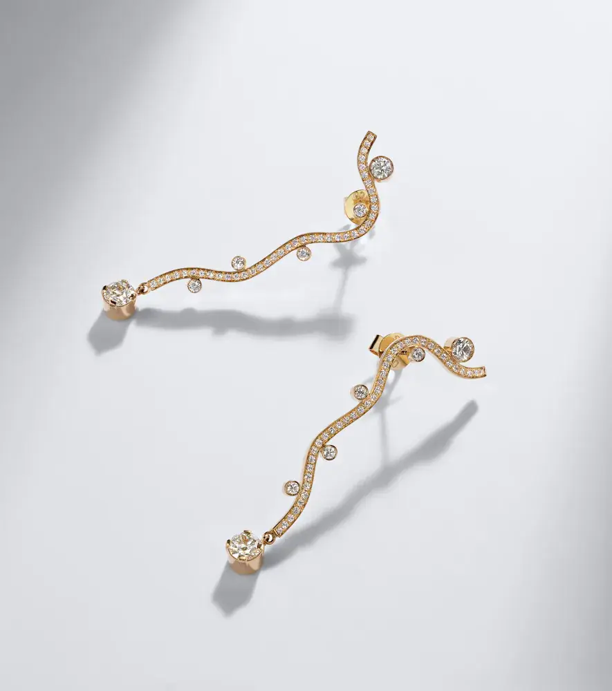 Sophie Bille Brahe Grand Ocean Etoile 18kt gold earrings with diamonds | Thumbnail 5 Sophie Bille Brahe Grand Ocean Etoile 18kt gold earrings with diamonds | Thumbnail 5