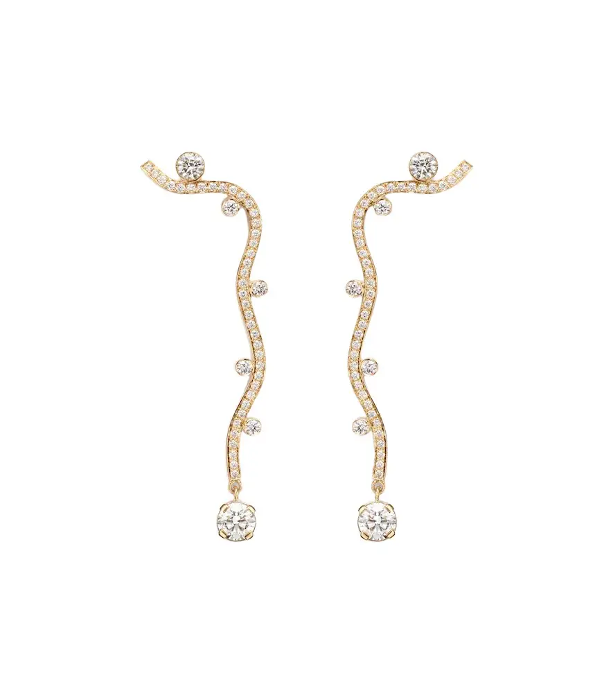 Sophie Bille Brahe Grand Ocean Etoile 18kt gold earrings with diamonds | Image 1 Sophie Bille Brahe Grand Ocean Etoile 18kt gold earrings with diamonds | Image 1