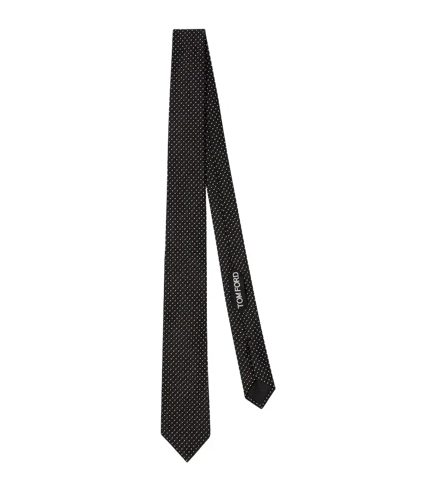 Tom Ford Polka-dot silk jacquard tie | Image 1 Tom Ford Polka-dot silk jacquard tie | Image 1
