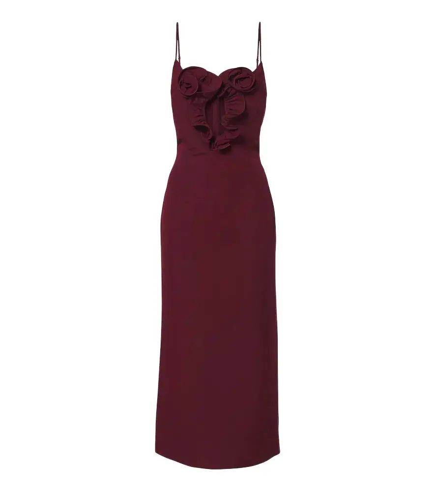 Magda Butrym Floral-appliqué cotton and silk midi dress | Image 1 Magda Butrym Floral-appliqué cotton and silk midi dress | Image 1
