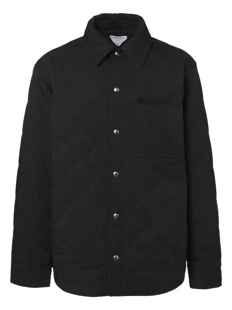 Intrecciato quilted cotton-blend overshirt Intrecciato quilted cotton-blend overshirt