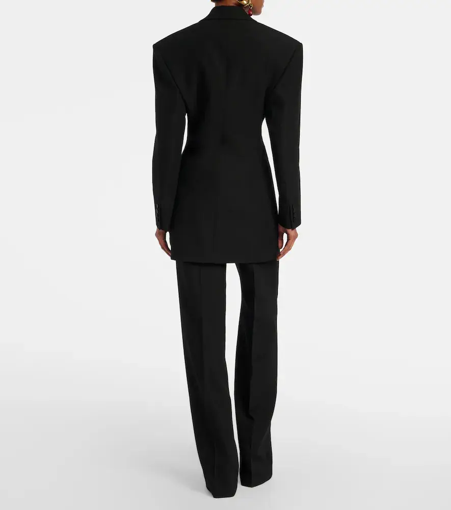 Saint Laurent Pleated virgin wool straight pants | Thumbnail 2 Saint Laurent Pleated virgin wool straight pants | Thumbnail 2