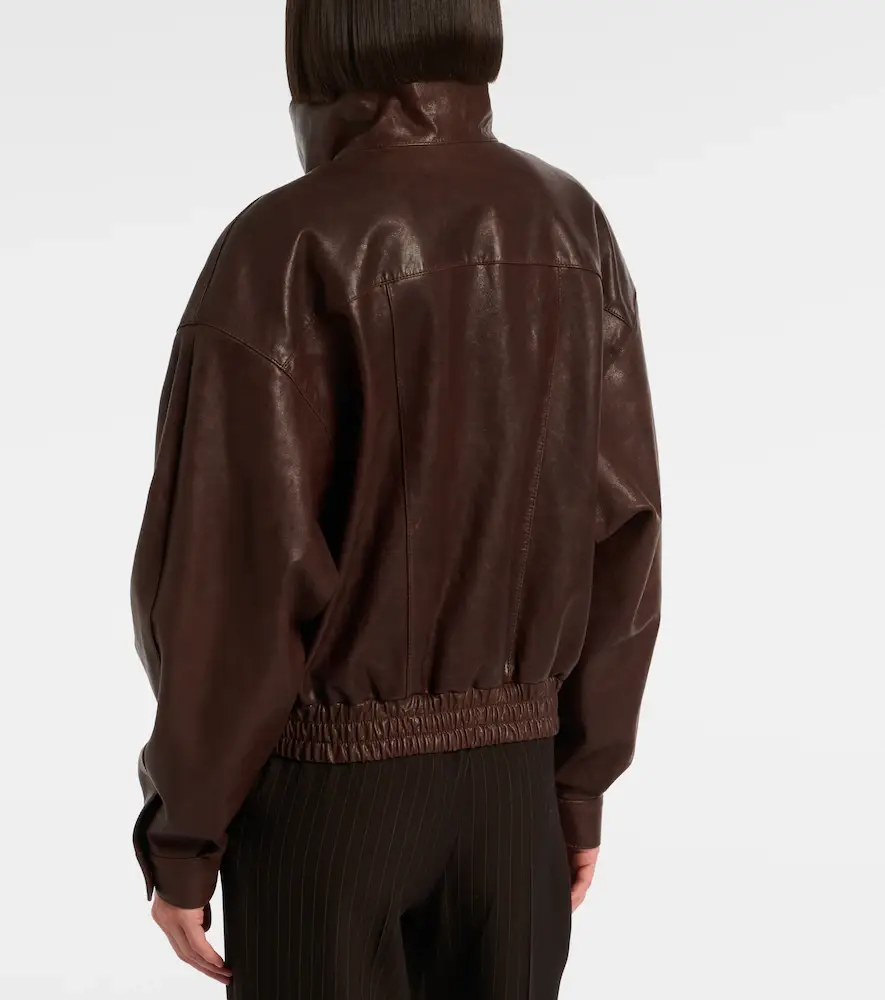 Saint Laurent Leather bomber jacket | Thumbnail 3 Saint Laurent Leather bomber jacket | Thumbnail 3