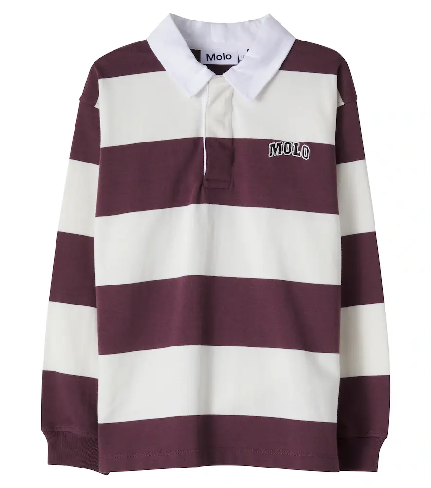 Molo Relz striped cotton jersey polo shirt | Image 1 Molo Relz striped cotton jersey polo shirt | Image 1