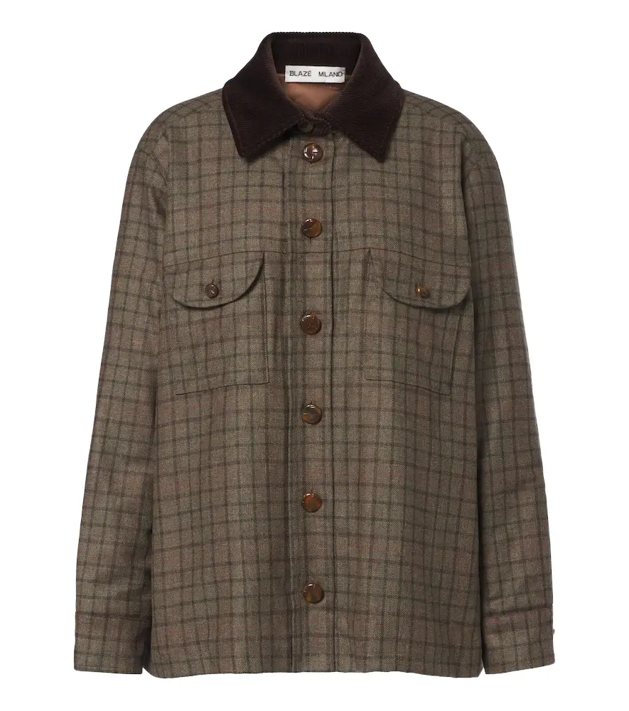 Blazé Milano Blazé Milano Olmida Berber checked wool and cashmere jacket | Image 1 Blazé Milano Blazé Milano Olmida Berber checked wool and cashmere jacket | Image 1