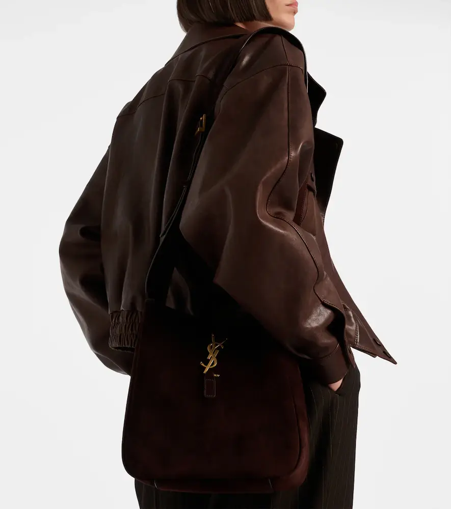 Saint Laurent Le 5 à 7 Large suede shoulder bag | Thumbnail 3 Saint Laurent Le 5 à 7 Large suede shoulder bag | Thumbnail 3