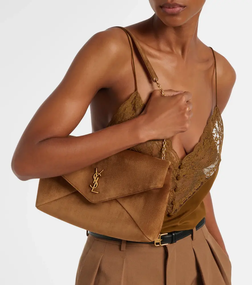 Saint Laurent Cassandre Large suede shoulder bag | Thumbnail 7 Saint Laurent Cassandre Large suede shoulder bag | Thumbnail 7