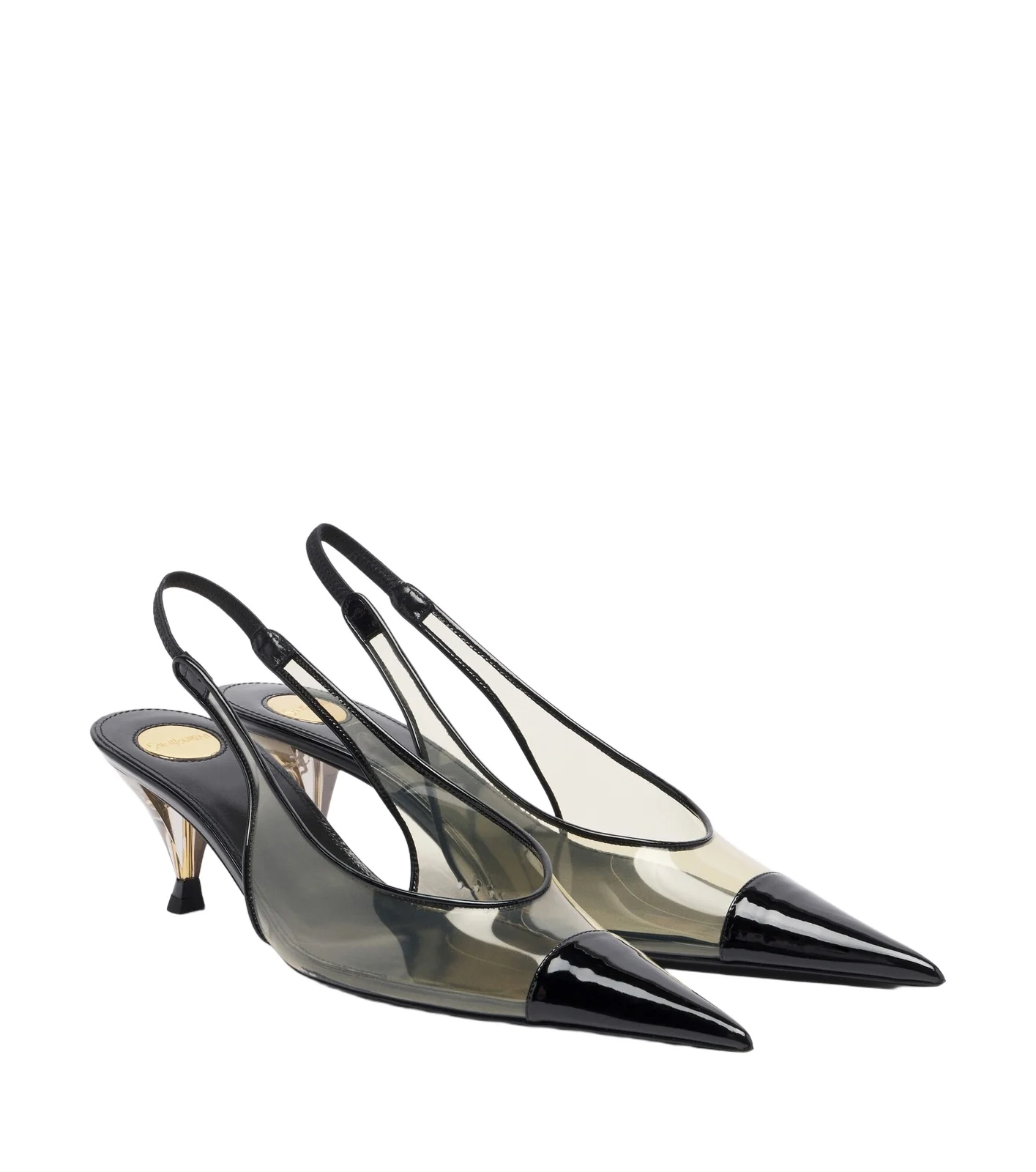 Fanny leather-trimmed slingback pumps Fanny leather-trimmed slingback pumps
