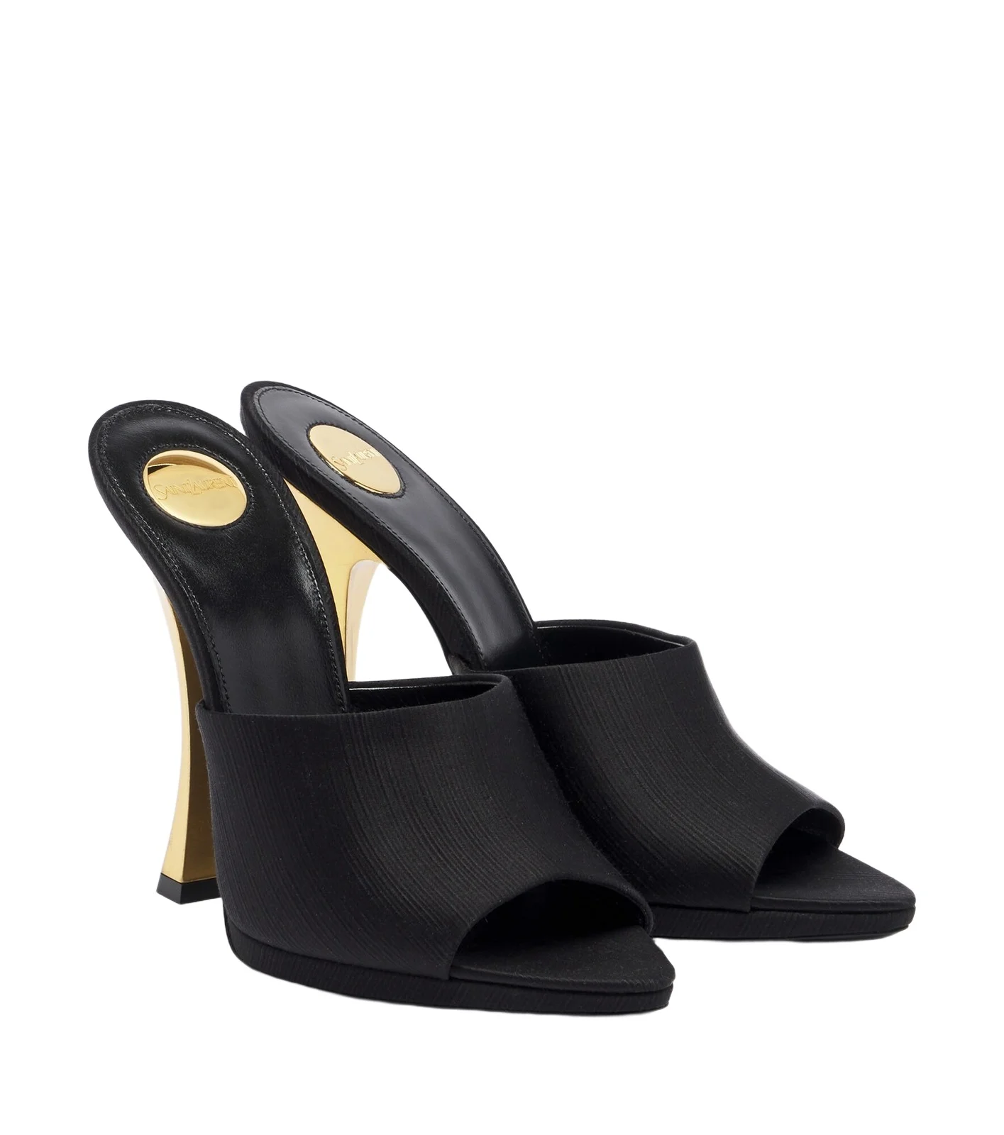 Saint Laurent Leon satin mules