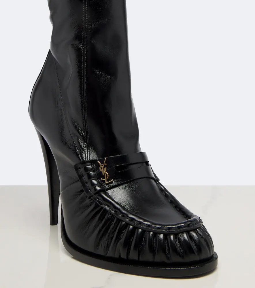 Saint Laurent Le Loafer leather knee-high boots | Thumbnail 2