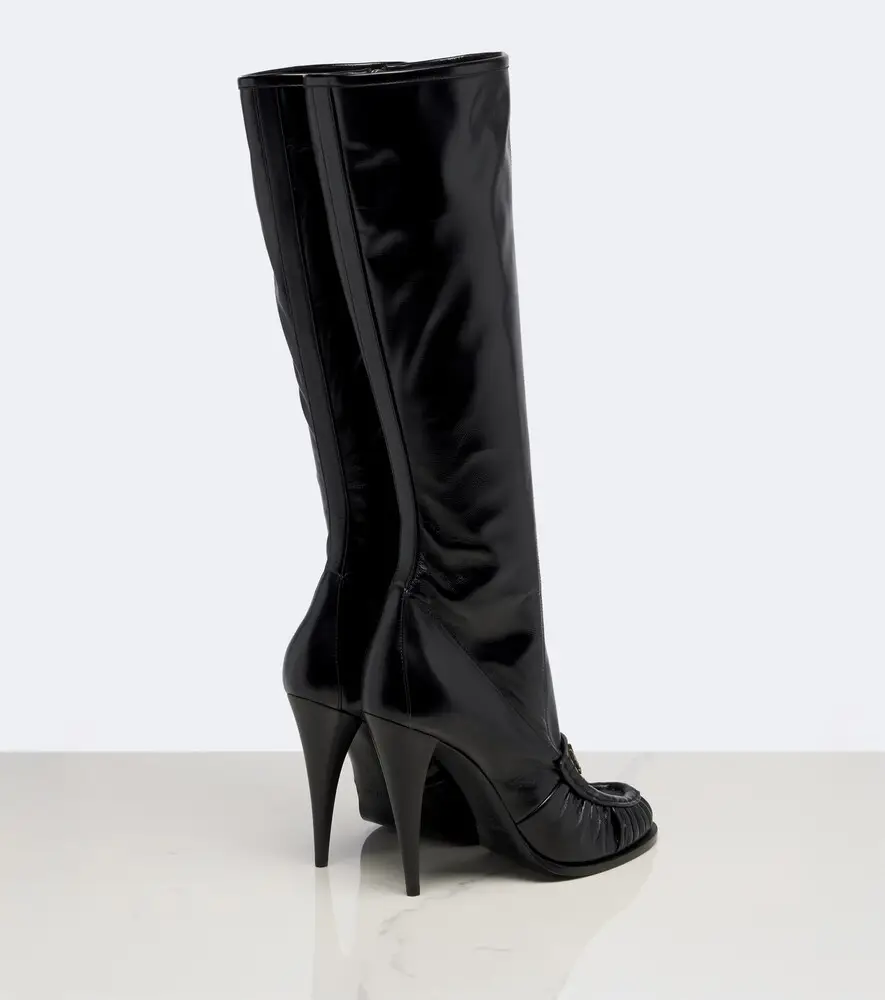 Saint Laurent Le Loafer leather knee-high boots | Thumbnail 3