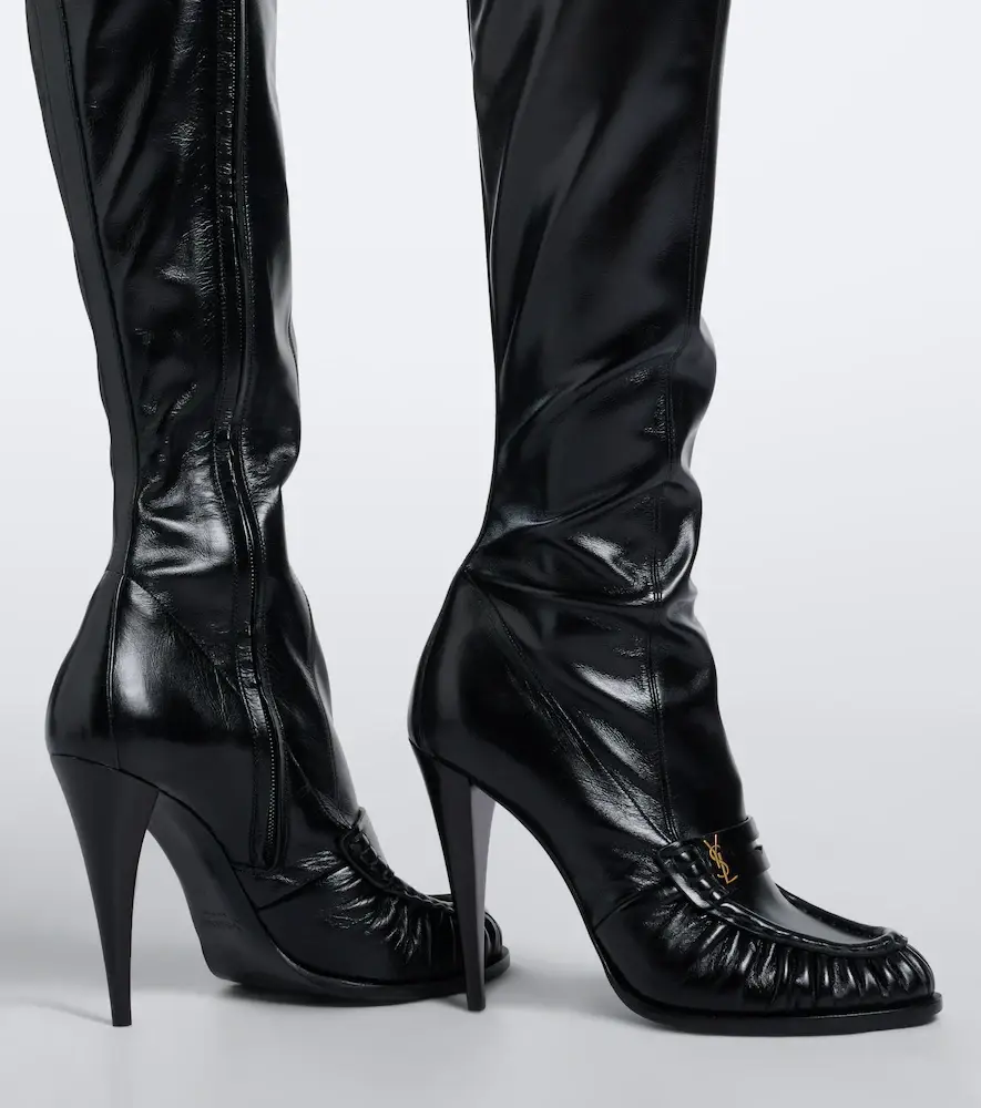 Saint Laurent Le Loafer leather knee-high boots | Thumbnail 5