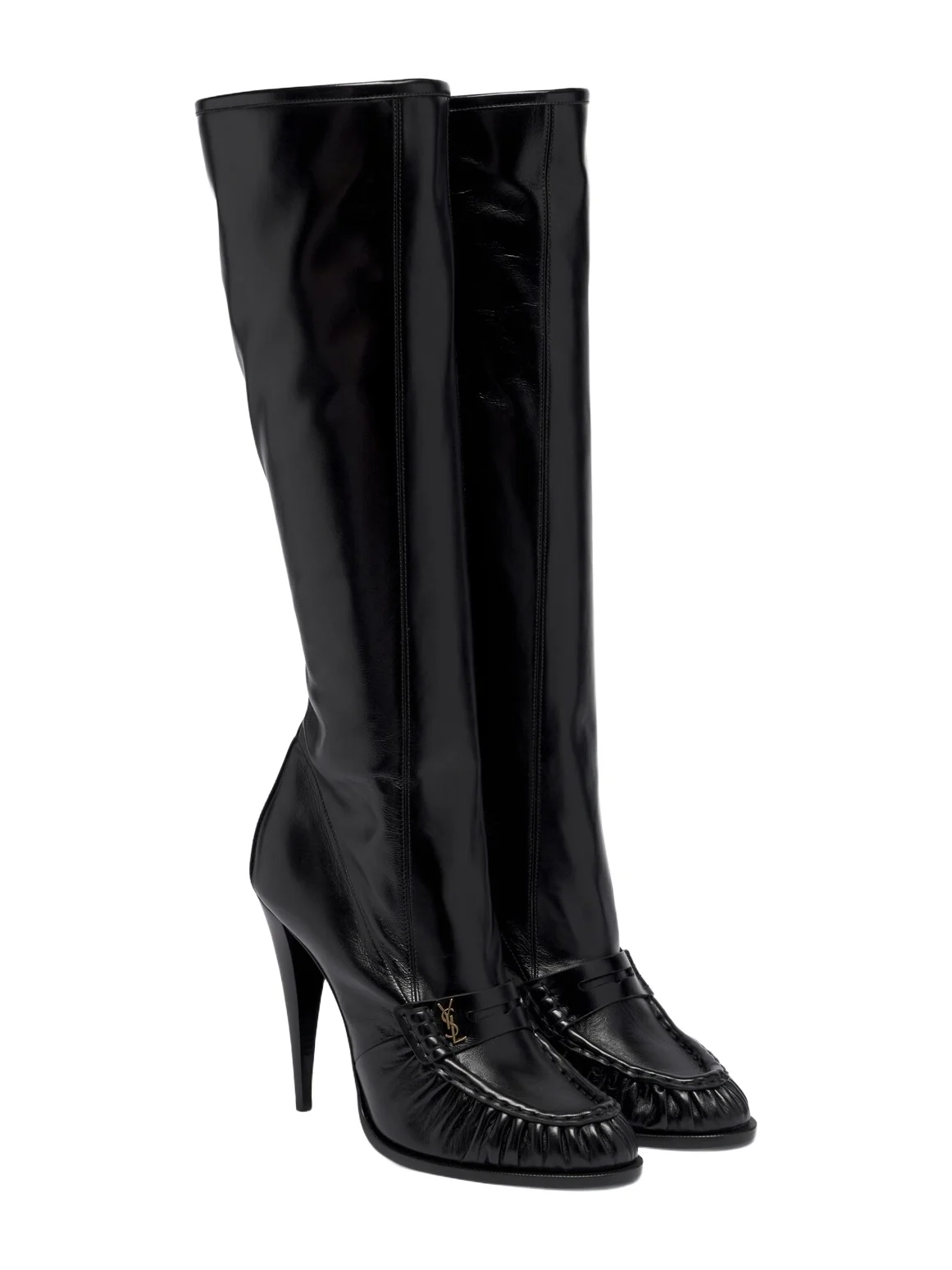 Saint Laurent Le Loafer leather knee-high boots