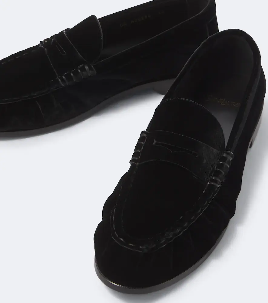 Saint Laurent Le Loafer velvet penny loafers | Thumbnail 3