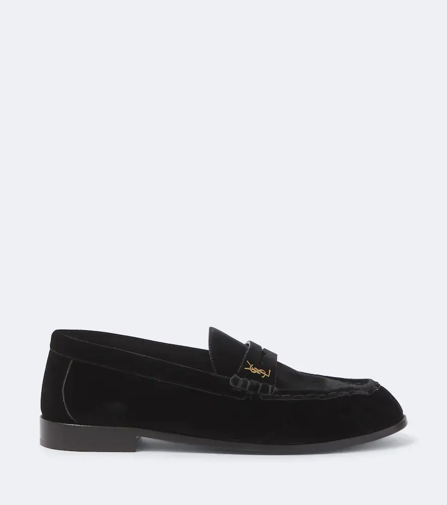 Saint Laurent Le Loafer velvet penny loafers | Thumbnail 4