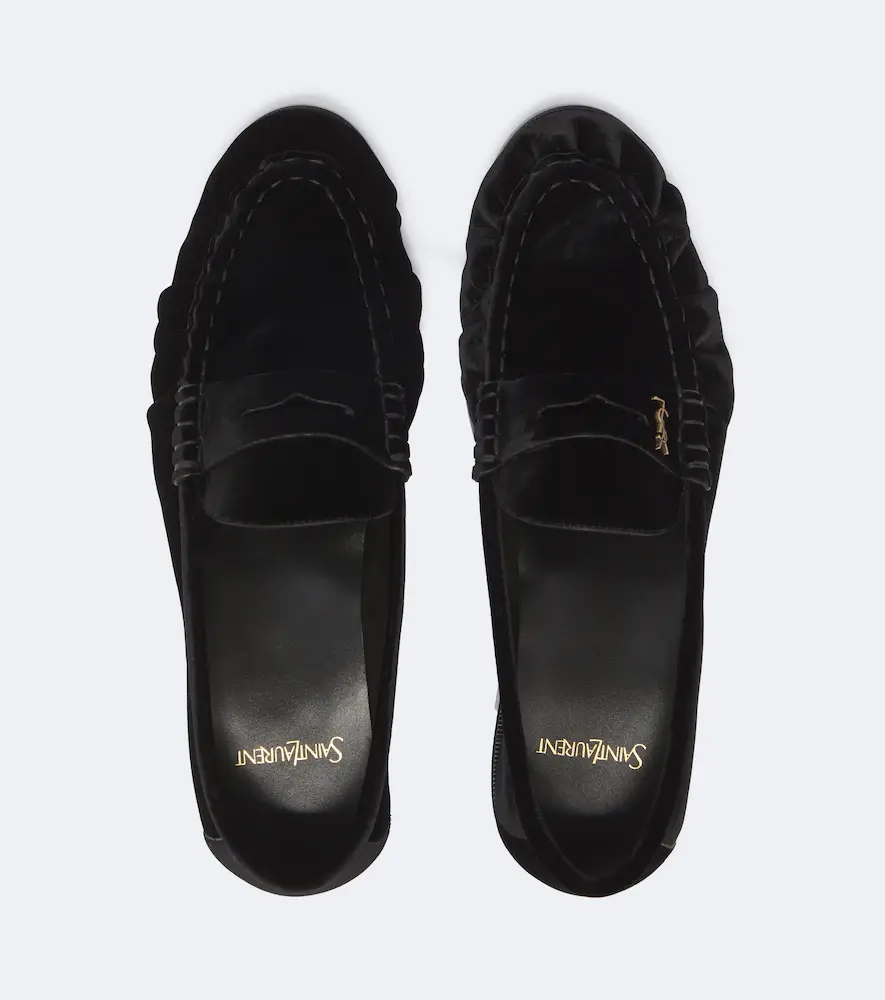 Saint Laurent Le Loafer velvet penny loafers | Thumbnail 5