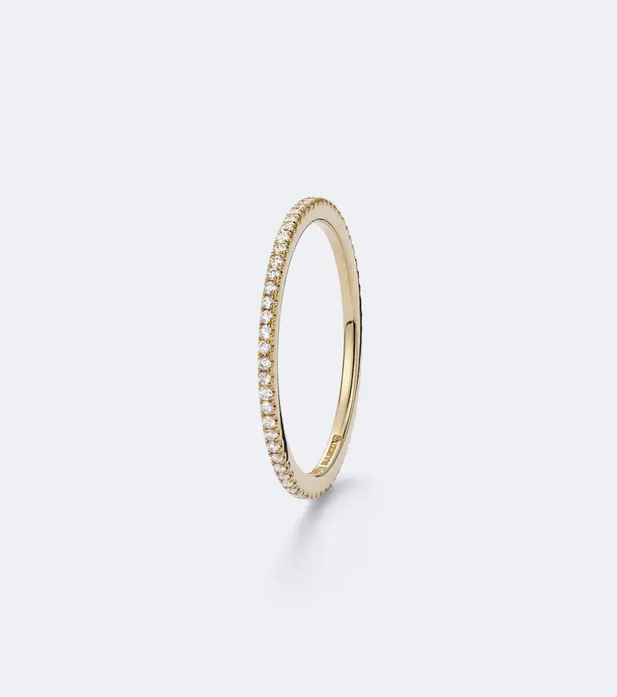 Suzanne Kalan Mini 18kt gold tech ring jackets with diamonds | Thumbnail 3