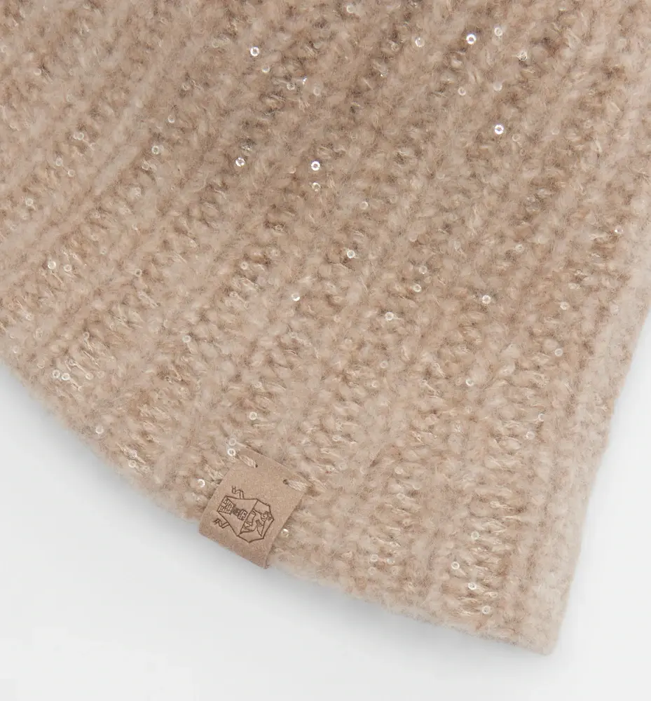 Brunello Cucinelli Sequined cashmere-blend bucket hat | Thumbnail 3