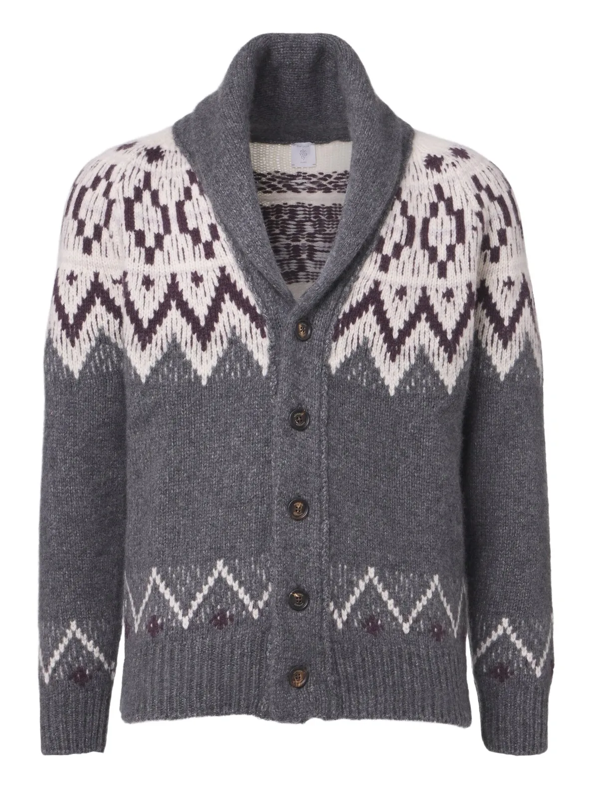 Cashmere and silk jacquard cardigan Cashmere and silk jacquard cardigan