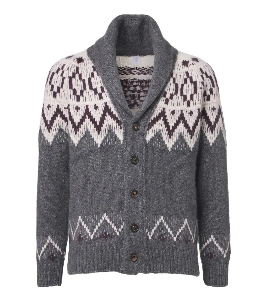 Eleventy Cashmere and silk jacquard cardigan | Image 1 Eleventy Cashmere and silk jacquard cardigan | Image 1