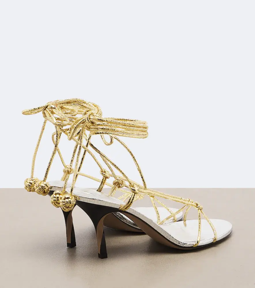 Jacquemus Tourni metallic leather sandals | Thumbnail 2 Jacquemus Tourni metallic leather sandals | Thumbnail 2