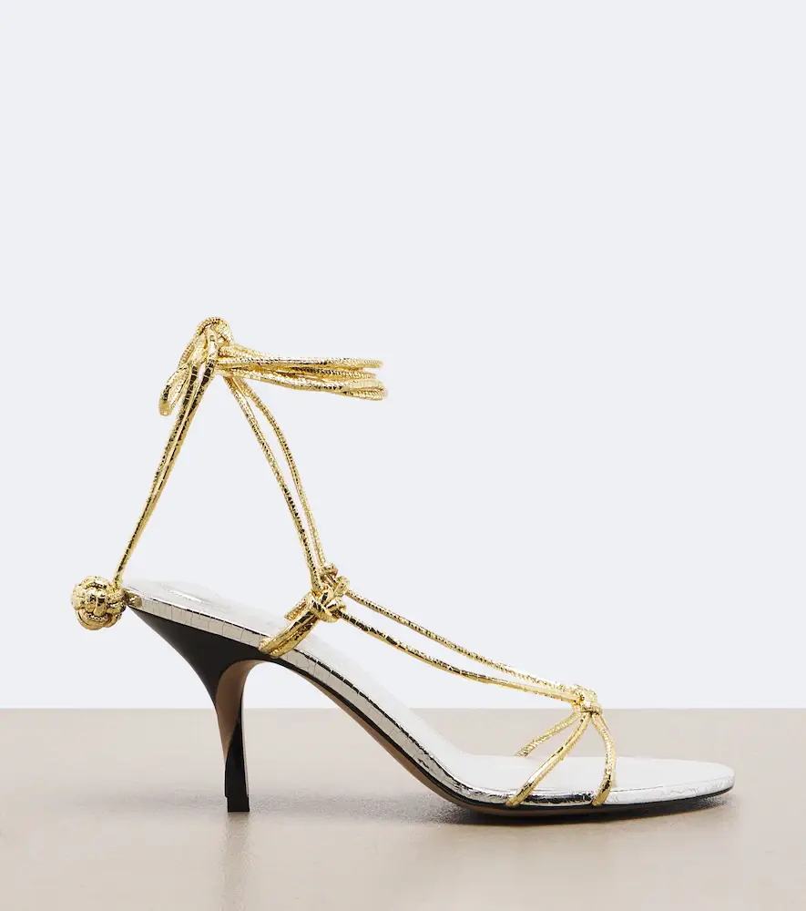 Jacquemus Tourni metallic leather sandals | Thumbnail 4 Jacquemus Tourni metallic leather sandals | Thumbnail 4