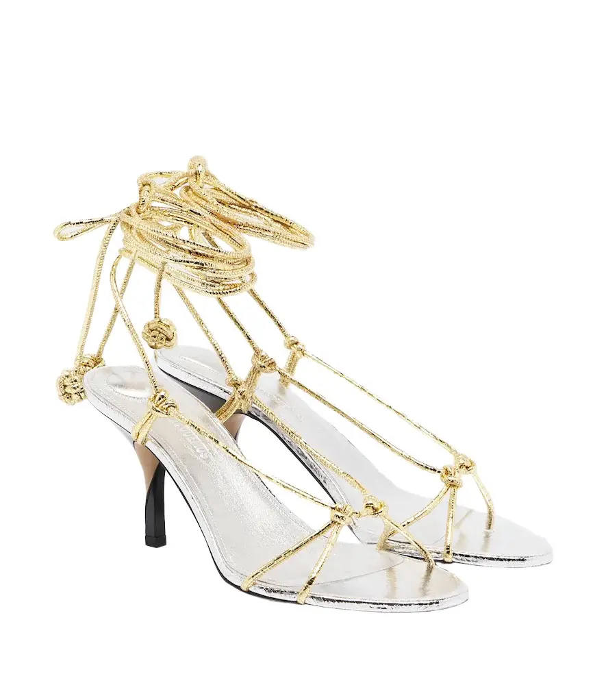 Jacquemus Tourni metallic leather sandals | Image 1 Jacquemus Tourni metallic leather sandals | Image 1