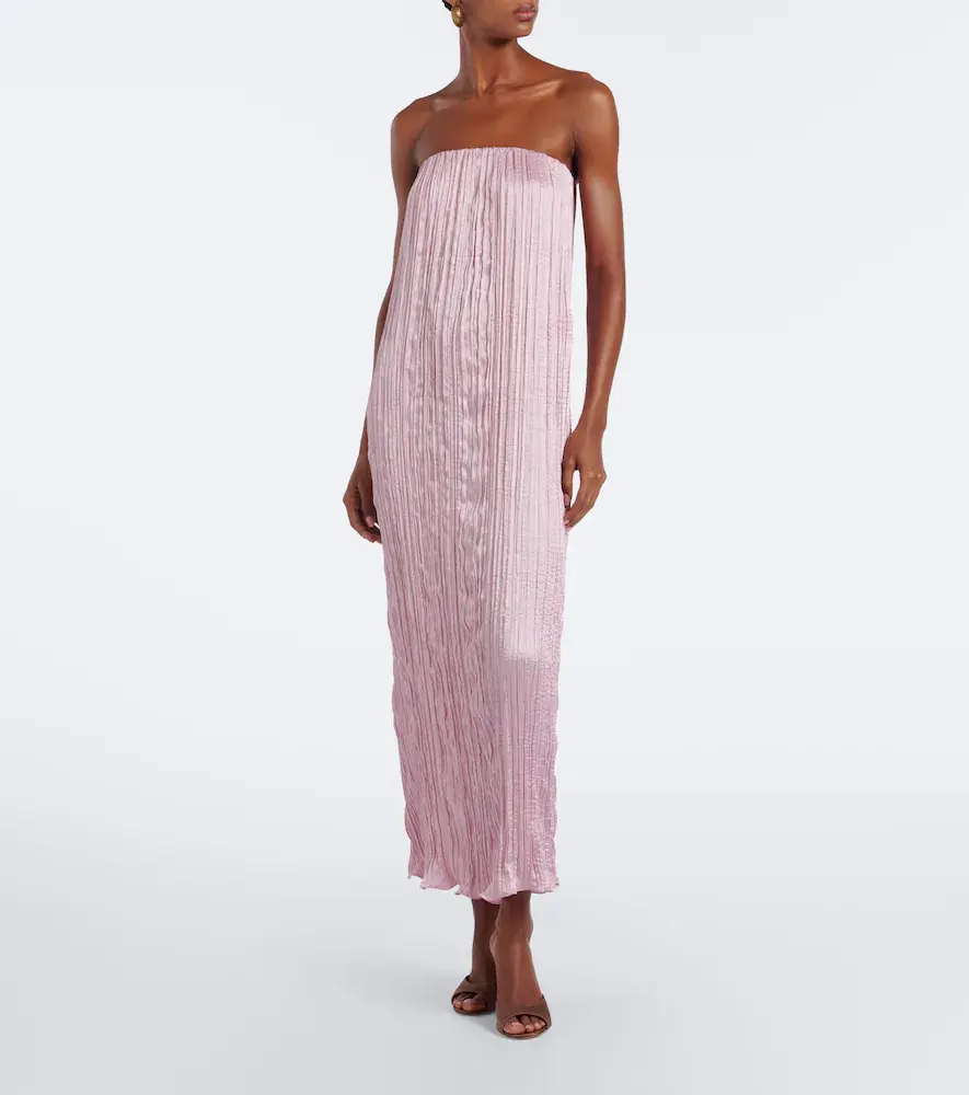 Posse Esme scarf-detail satin maxi dress | Thumbnail 4