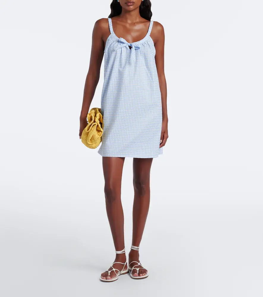 Posse Lila gingham cotton minidress | Thumbnail 3 Posse Lila gingham cotton minidress | Thumbnail 3