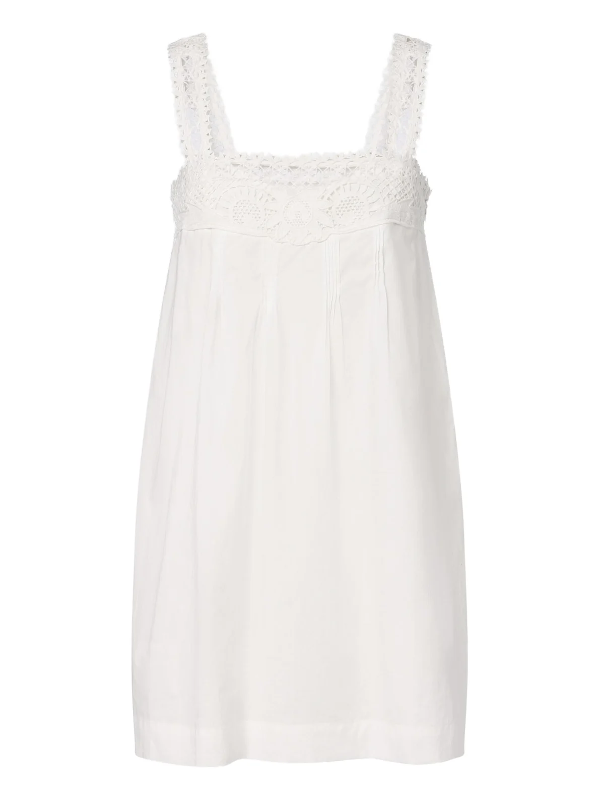 Veda crochet-trimmed cotton minidress