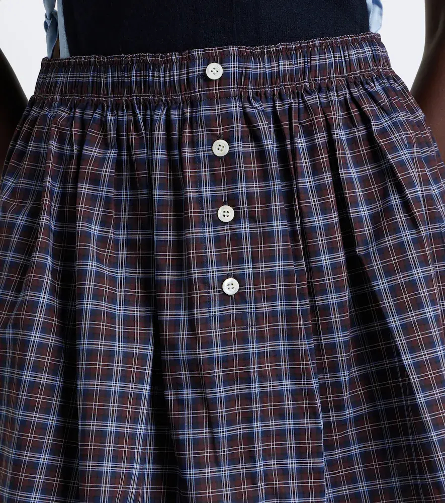 Miu Miu Checked cotton poplin miniskirt | Thumbnail 5 Miu Miu Checked cotton poplin miniskirt | Thumbnail 5