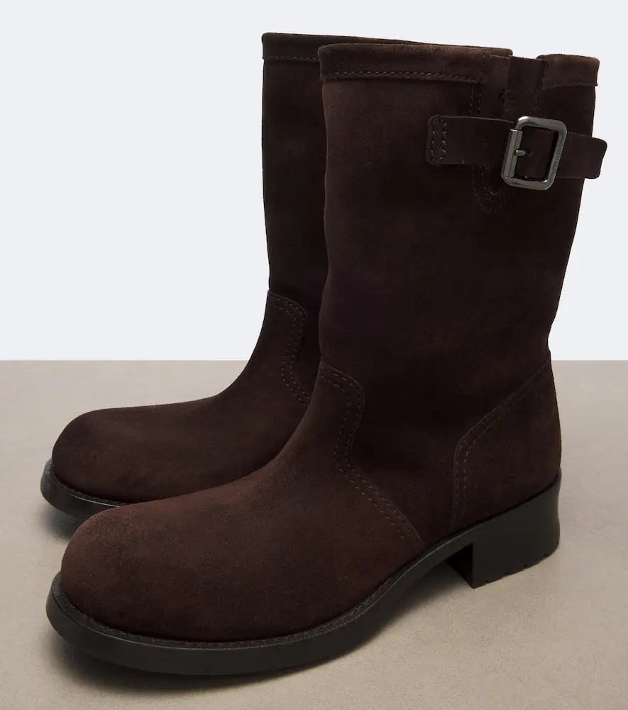 Prada Shard suede biker boots | Thumbnail 3 Prada Shard suede biker boots | Thumbnail 3