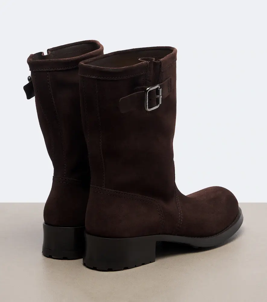 Prada Shard suede biker boots | Thumbnail 4 Prada Shard suede biker boots | Thumbnail 4