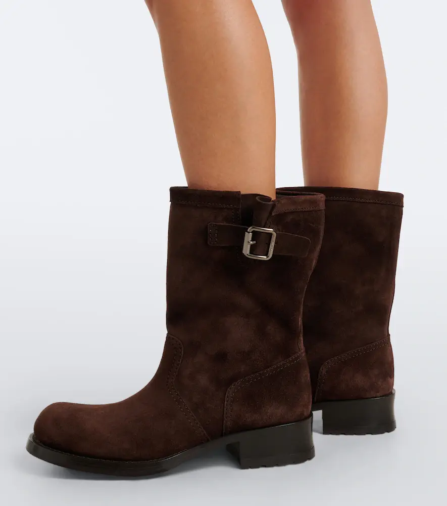Prada Shard suede biker boots | Thumbnail 5 Prada Shard suede biker boots | Thumbnail 5