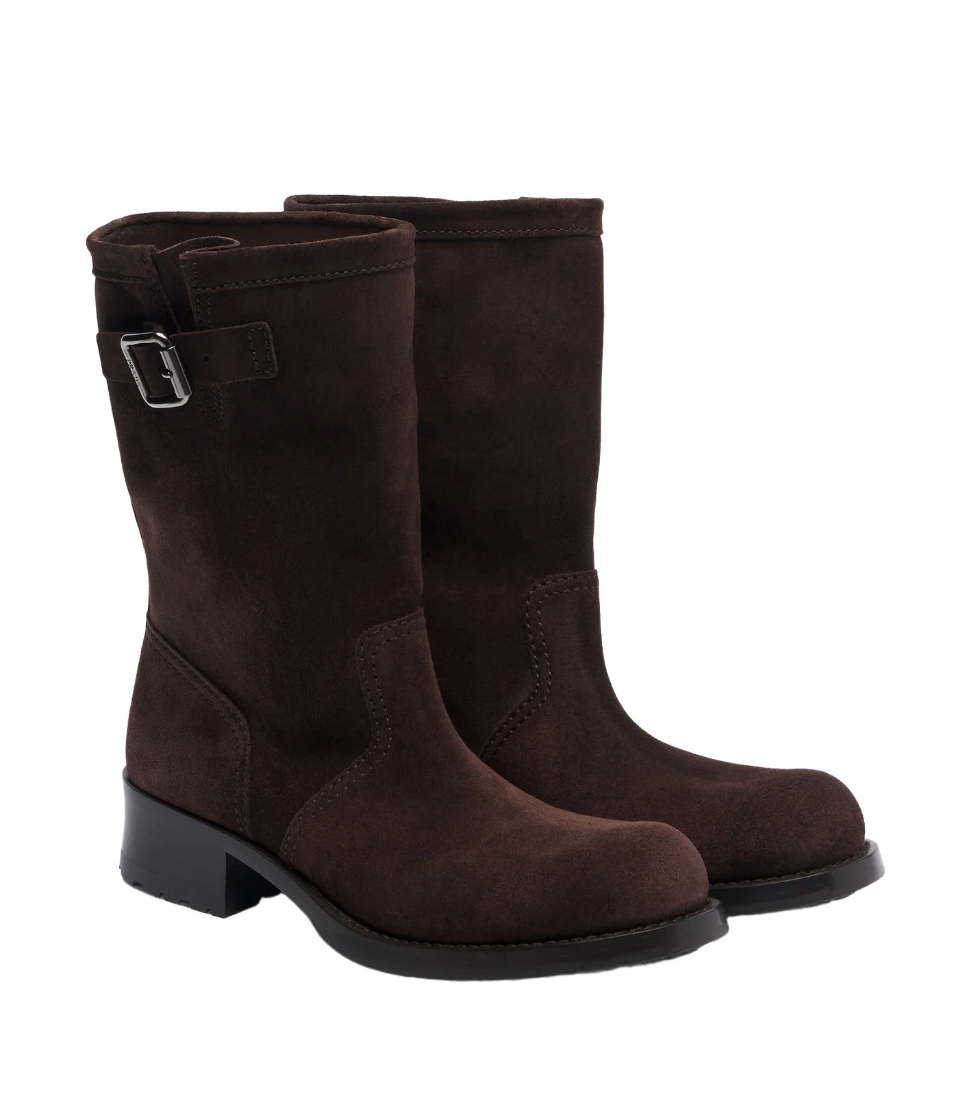 Prada Shard suede biker boots