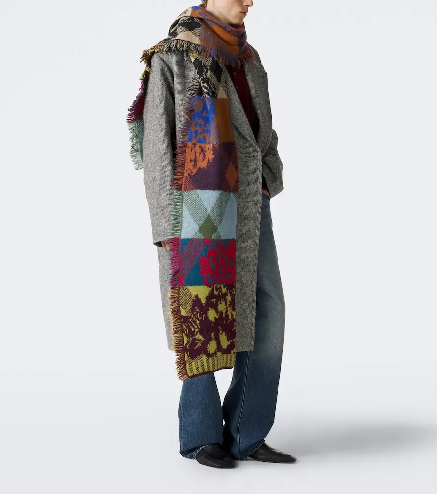 Dries Van Noten Jacquard wool-blend scarf | Thumbnail 2 Dries Van Noten Jacquard wool-blend scarf | Thumbnail 2