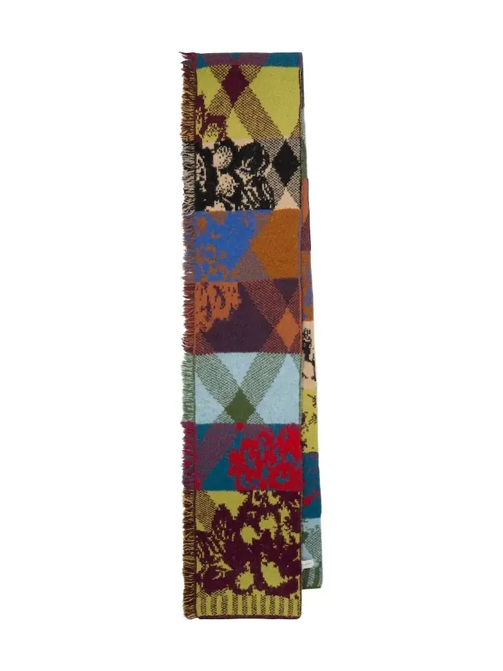 Patchwork wool and alpaca-blend scarf Patchwork wool and alpaca-blend scarf