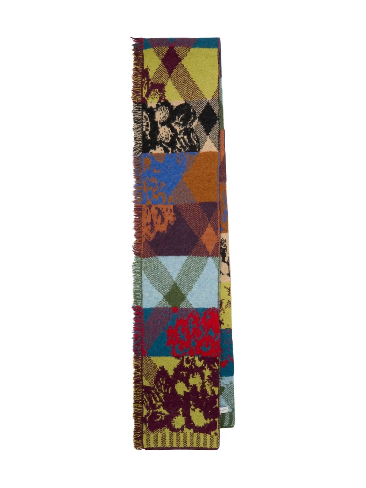 Patchwork wool and alpaca-blend scarf Patchwork wool and alpaca-blend scarf